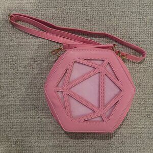 Pink D20 Ita Bag Crossbody Purse and Dice Organizer